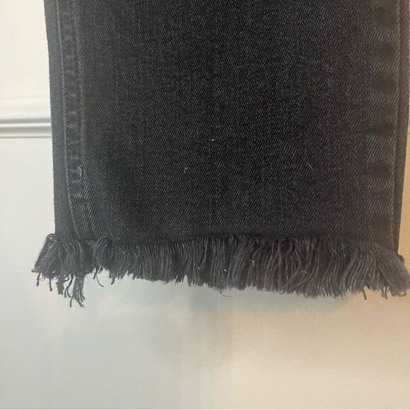 Retrofete Button Fly Distressed Raw Hem Black Denim Jeans Size 31, NWT - Picture 2 of 12